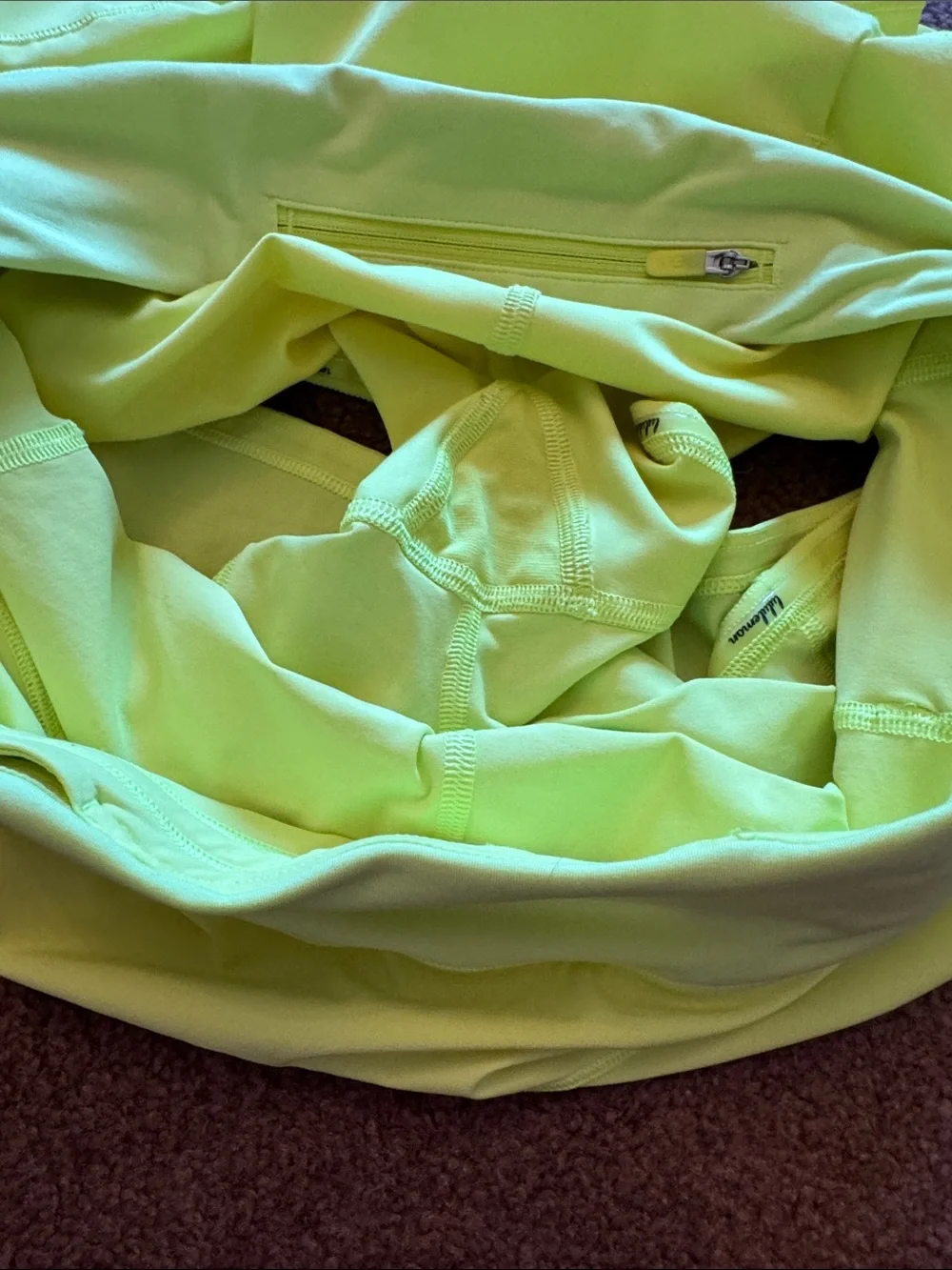 lululemon athletica Bright Yellow Tiered Skirt with shorts - Picture 3 of 6
